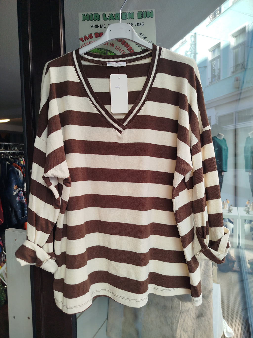 Sweatshirt gestreift onesize