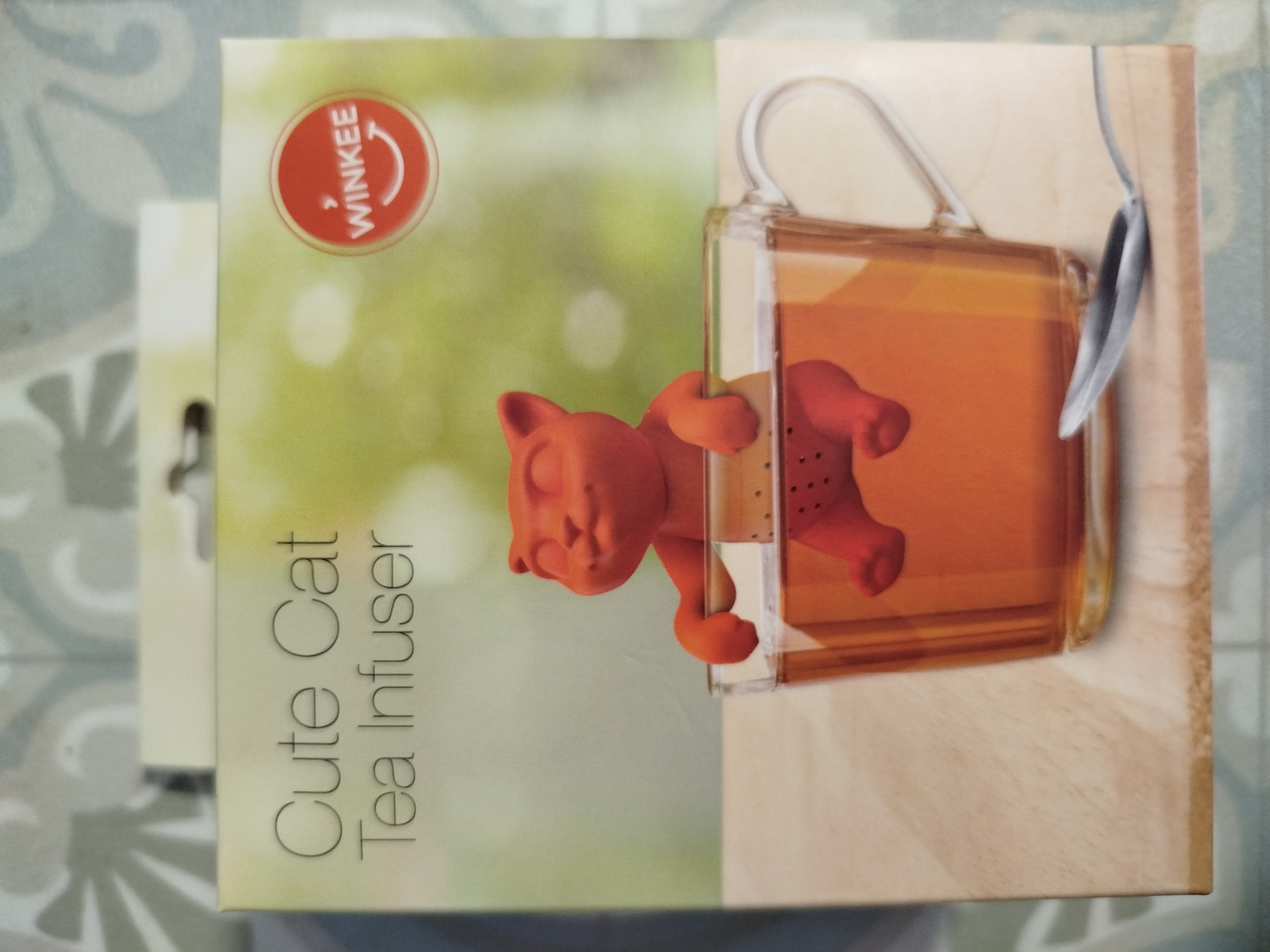 Tee Ei in Katzenform aus Silikon