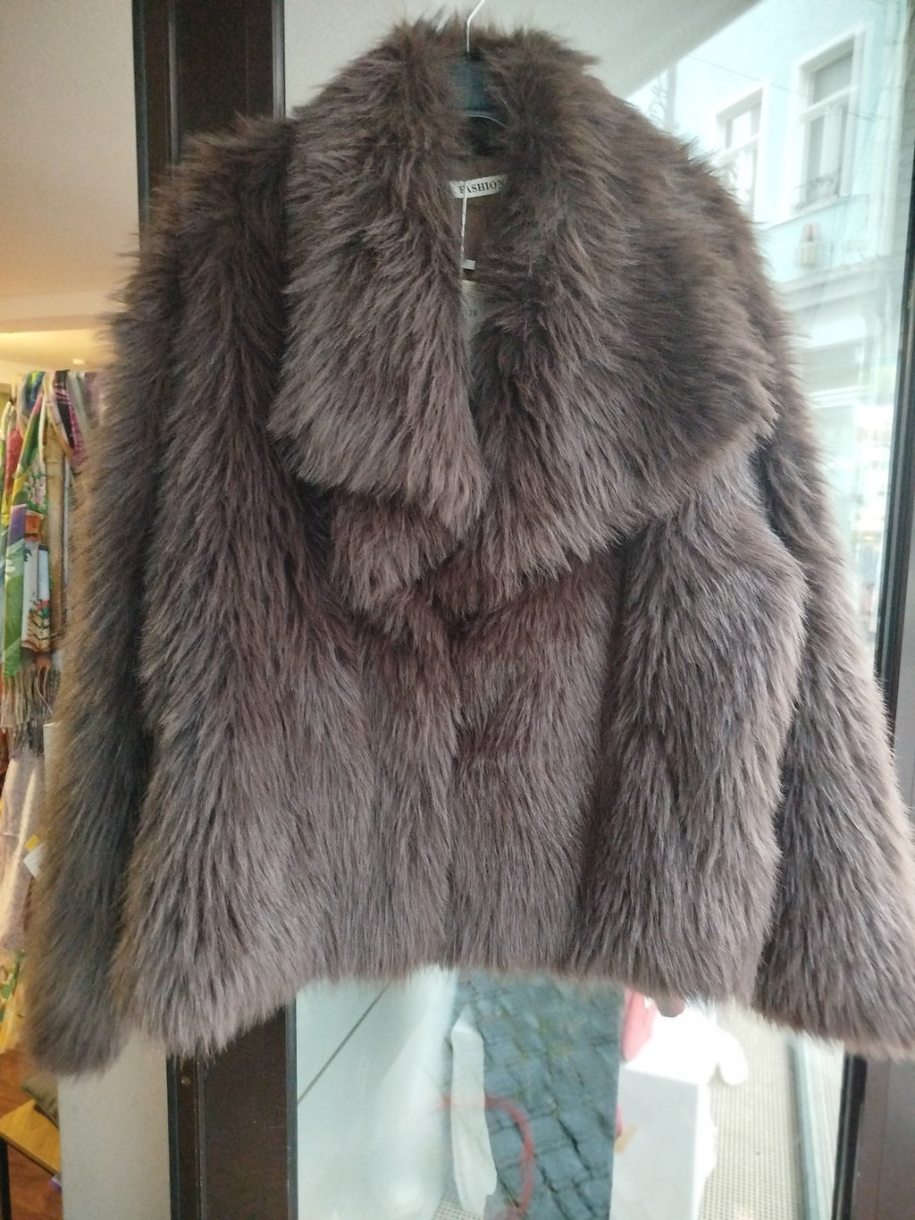 Faux Pelz Fell Jacke lange Form onesize