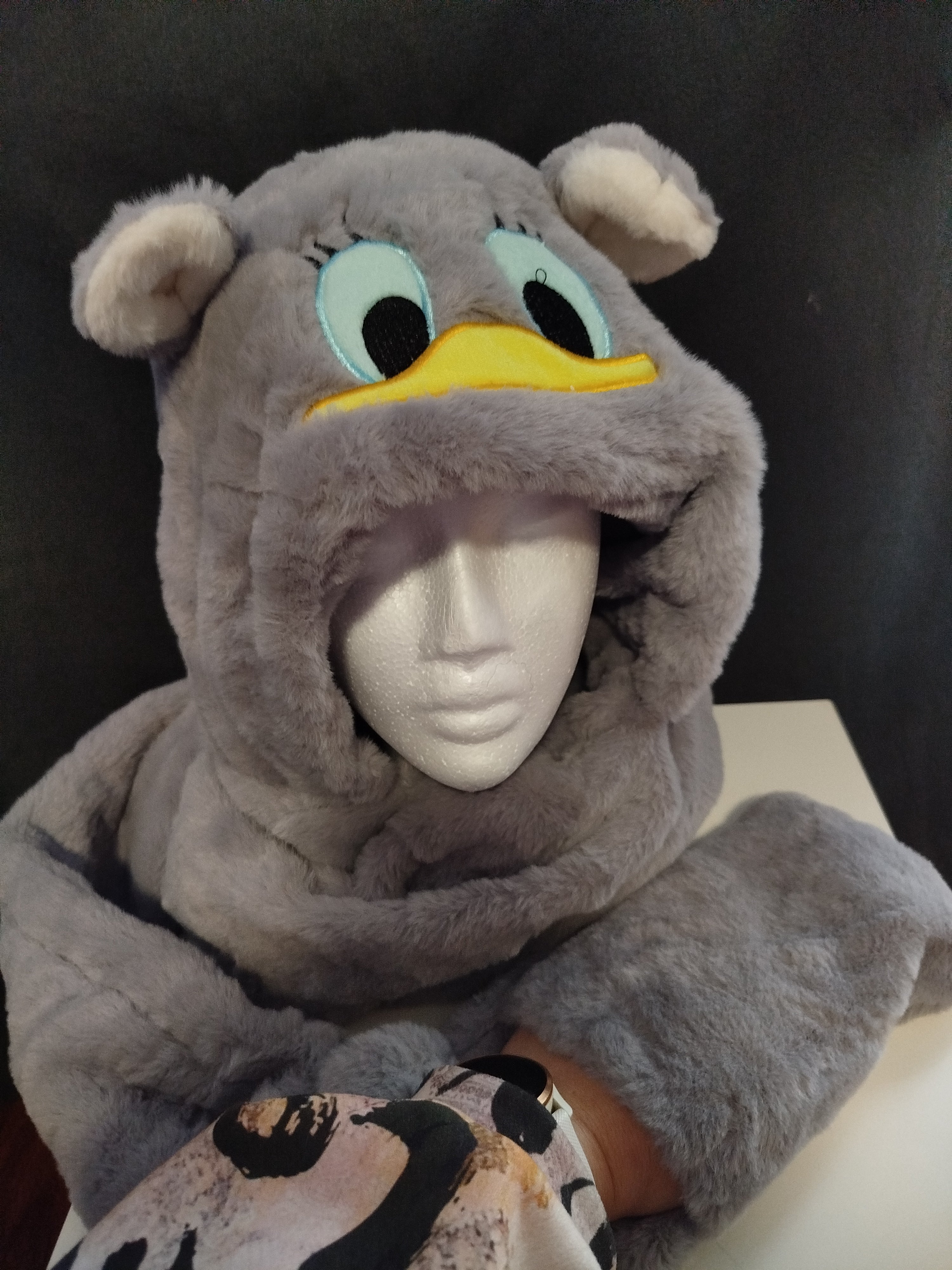 3in1 Mütze, Schal und Handschuhe onesize für Erwachsene weicher Plüschstoff