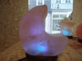 Salzkristall Lampe Mond mit LED Farbwechsel USB betrieben