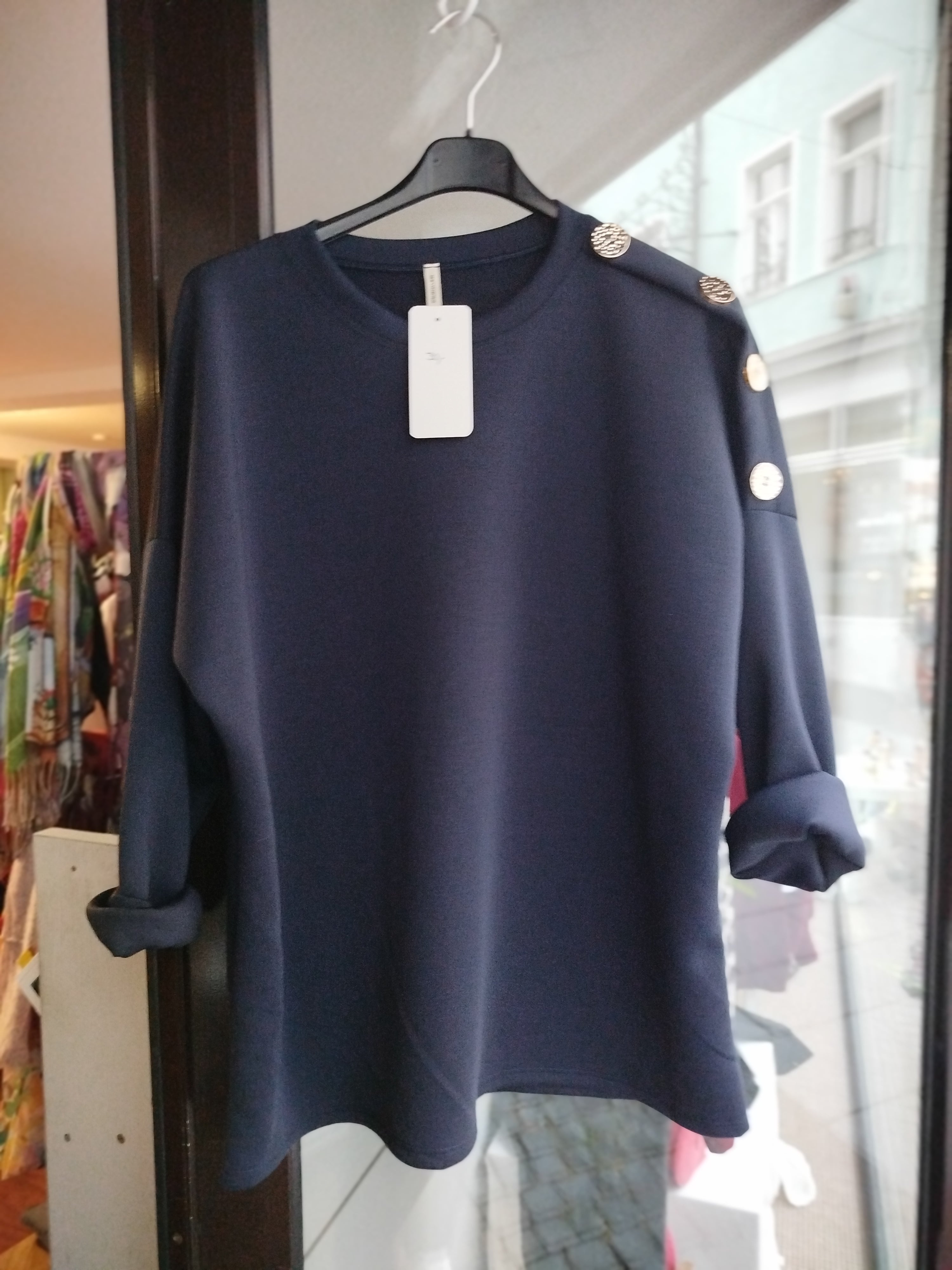 Pullover mit Knopfleiste onesize