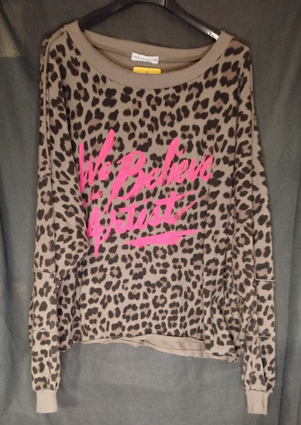 Sweatshirt Leodruck mit Schriftzug onesize (36-42)