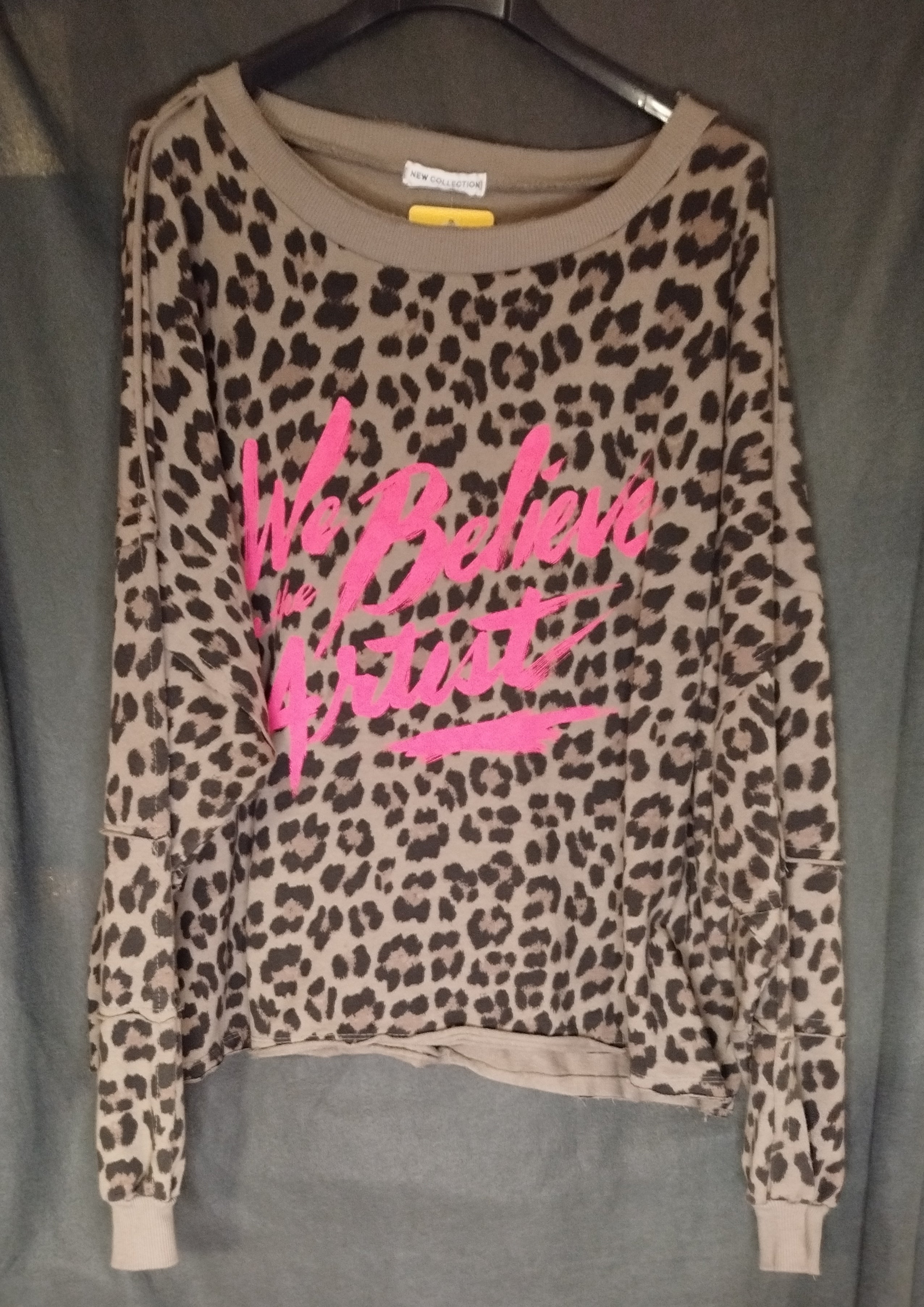 Sweatshirt Leodruck mit Schriftzug onesize (36-42)