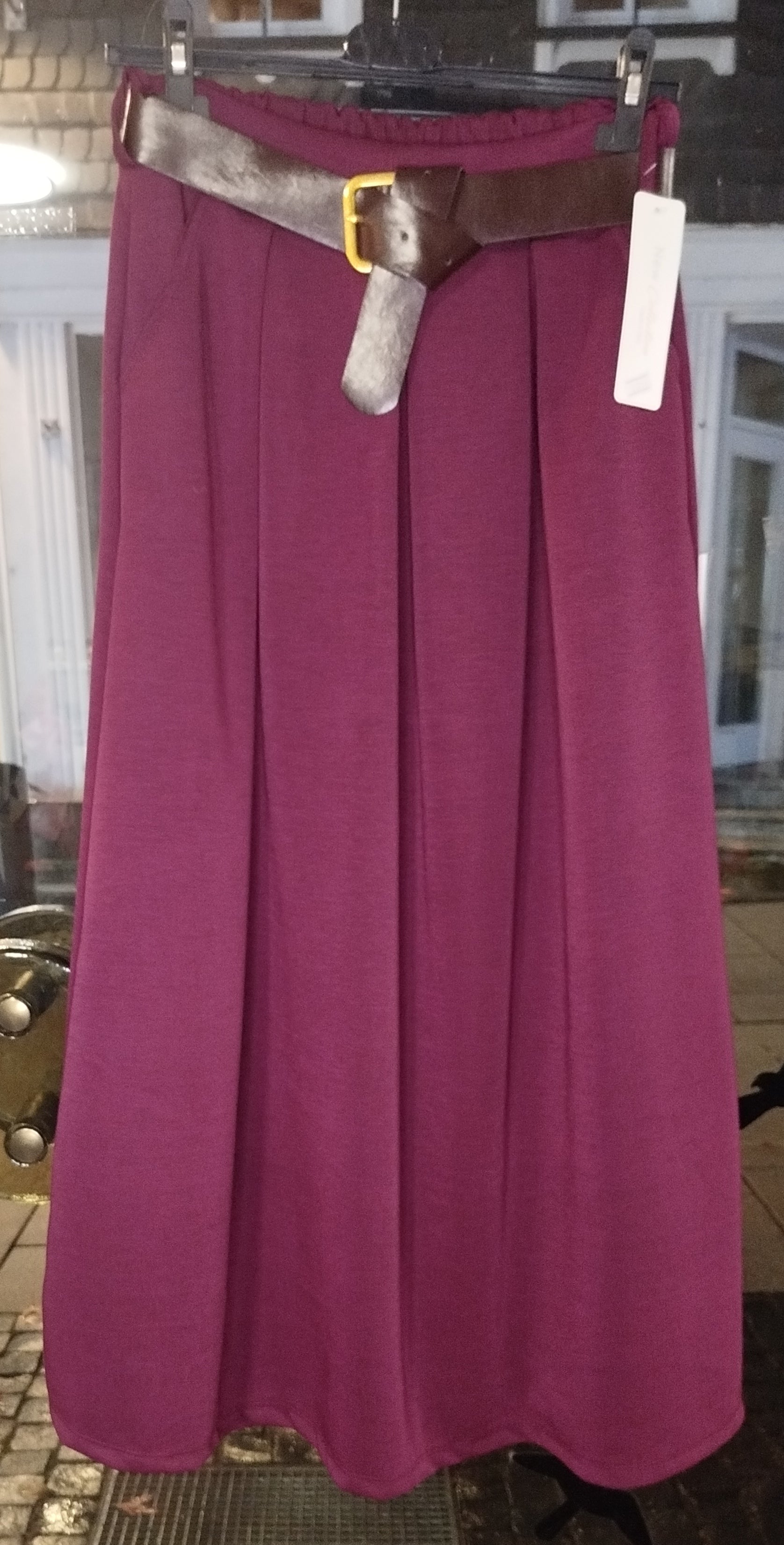 Rock Sweatshirtstoff onesize (36-44) mit gummizug und Gürtel