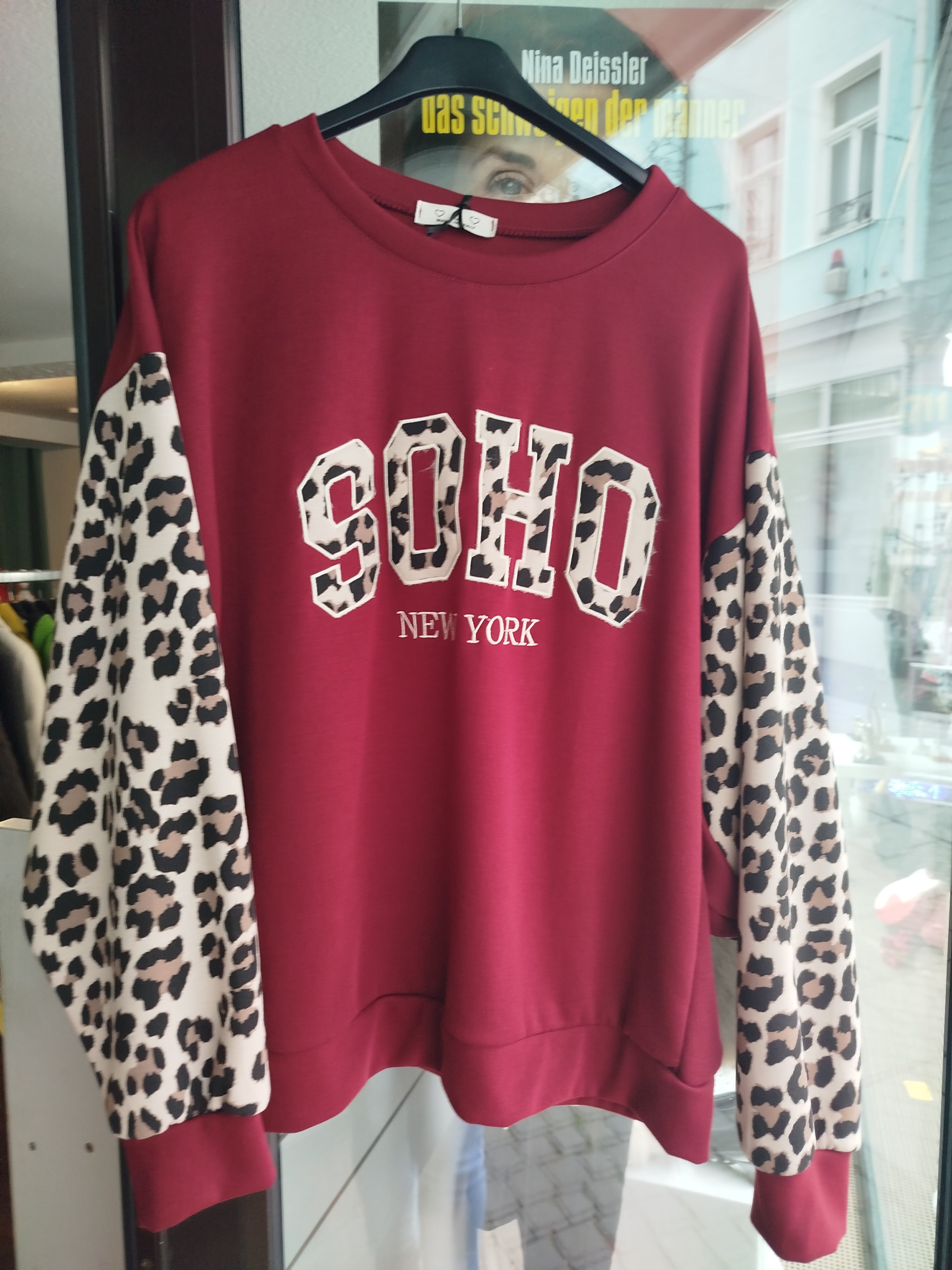 Sweatshirt Soho Leopardenmuster onesize