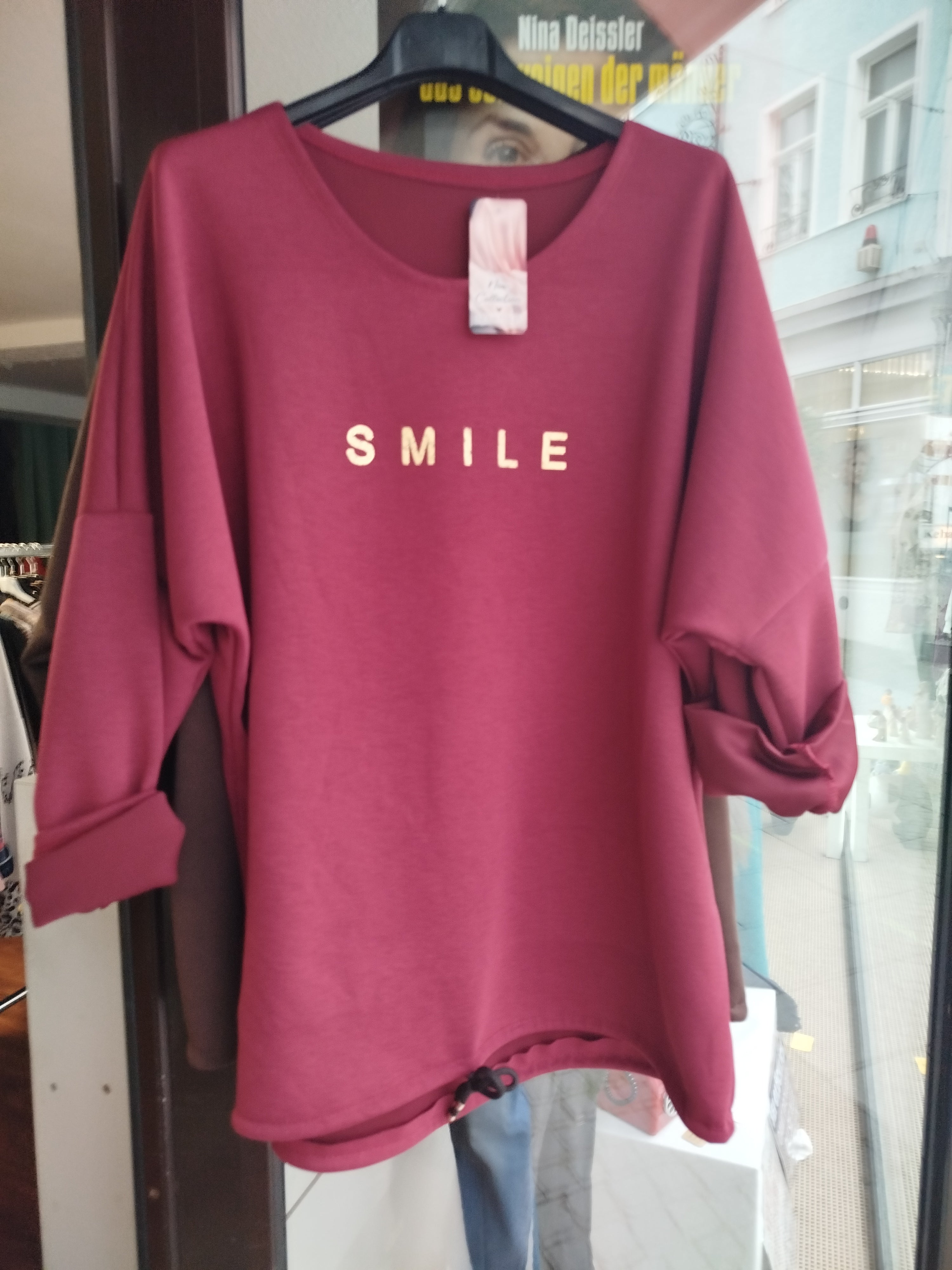 Sweatshirt Bordeaux Smile onesize