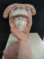 3in1 Mütze, Schal und Handschuhe onesize für Erwachsene weicher Plüschstoff