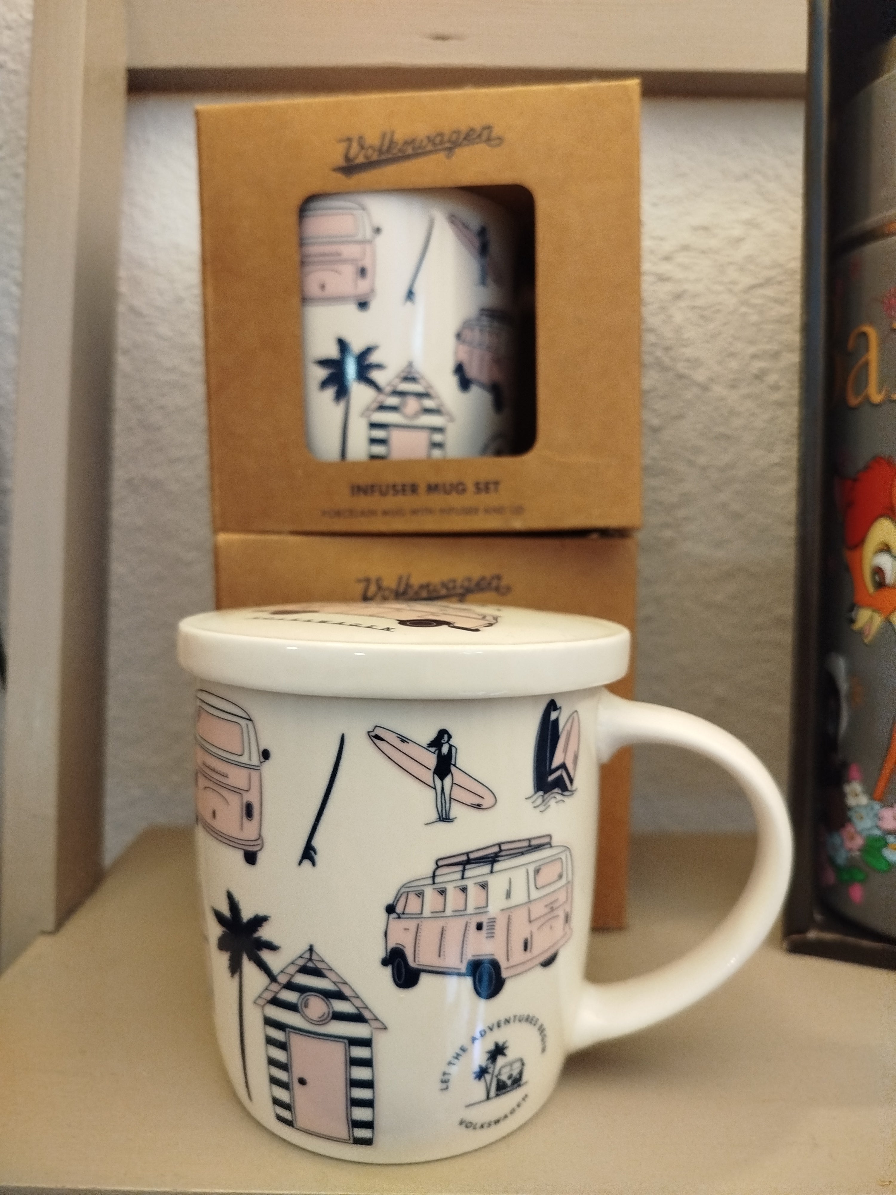 Tasse mit Tee Einsatz VW Bulli