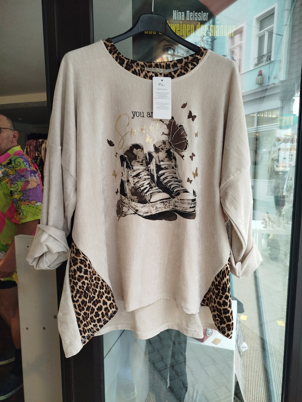 Sweatshirt Nicki mit Leopardenmuster onesize