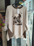 Sweatshirt Nicki mit Leopardenmuster onesize