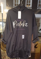Kapuzenpullover oversized onesize (38-46) 'Niemals perfekt aber immer echt '