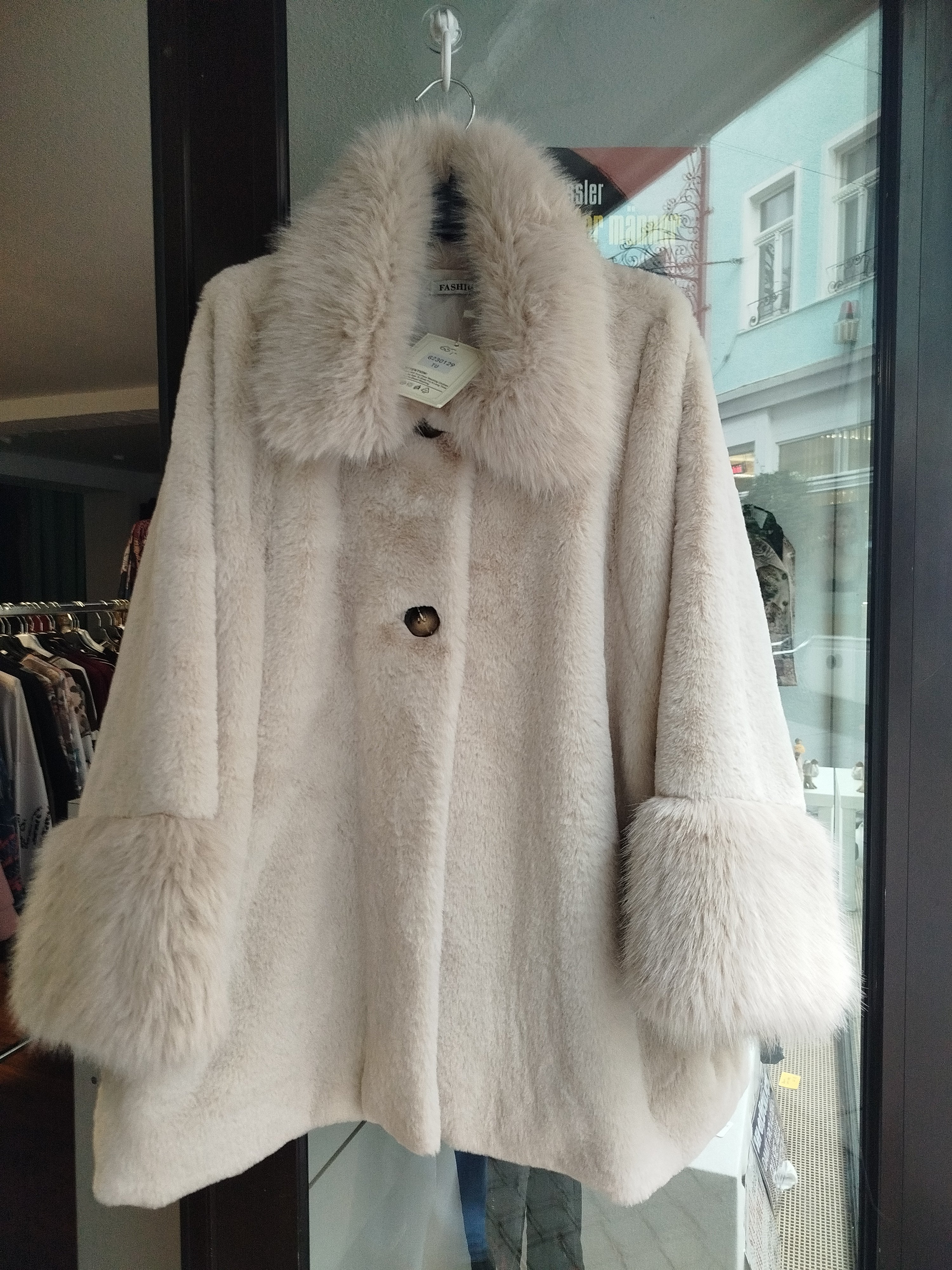 Faux Pelz Fell Mantel A-Linie onesize