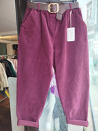 weit geschnittene Cordhose mit Gürtel onesize (36-42)