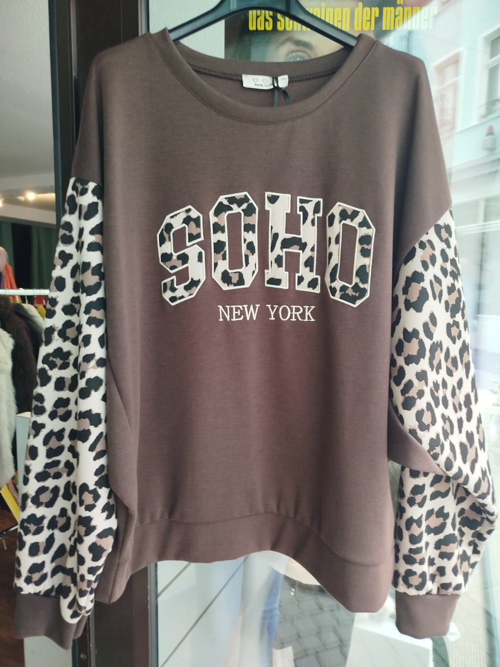 Sweatshirt Soho Leopardenmuster onesize