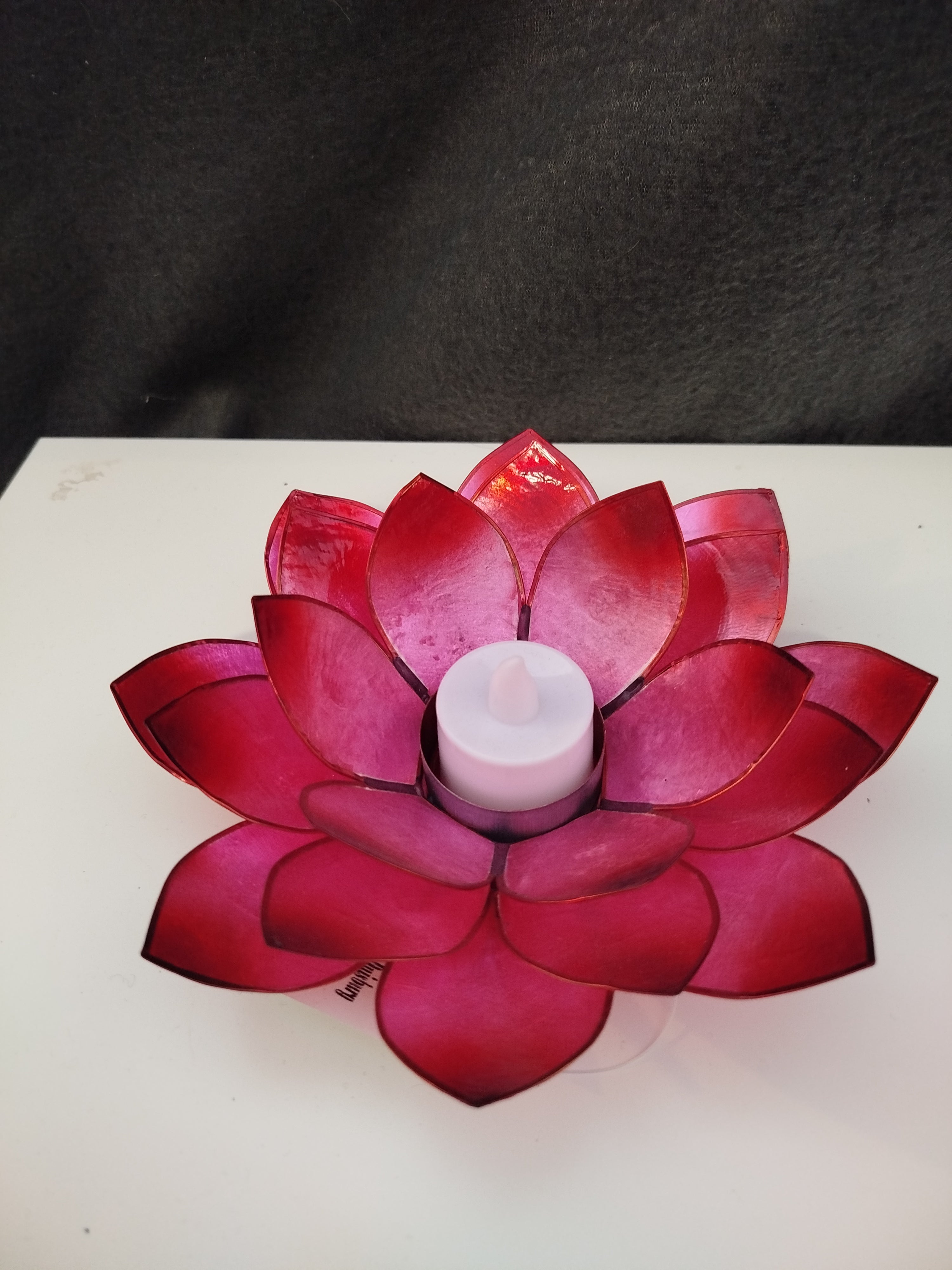 Windlicht Lotusblüte pink