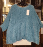Kuschelpullover oversized onesize (38-46) kastige Form mit 3/4 Ärmel