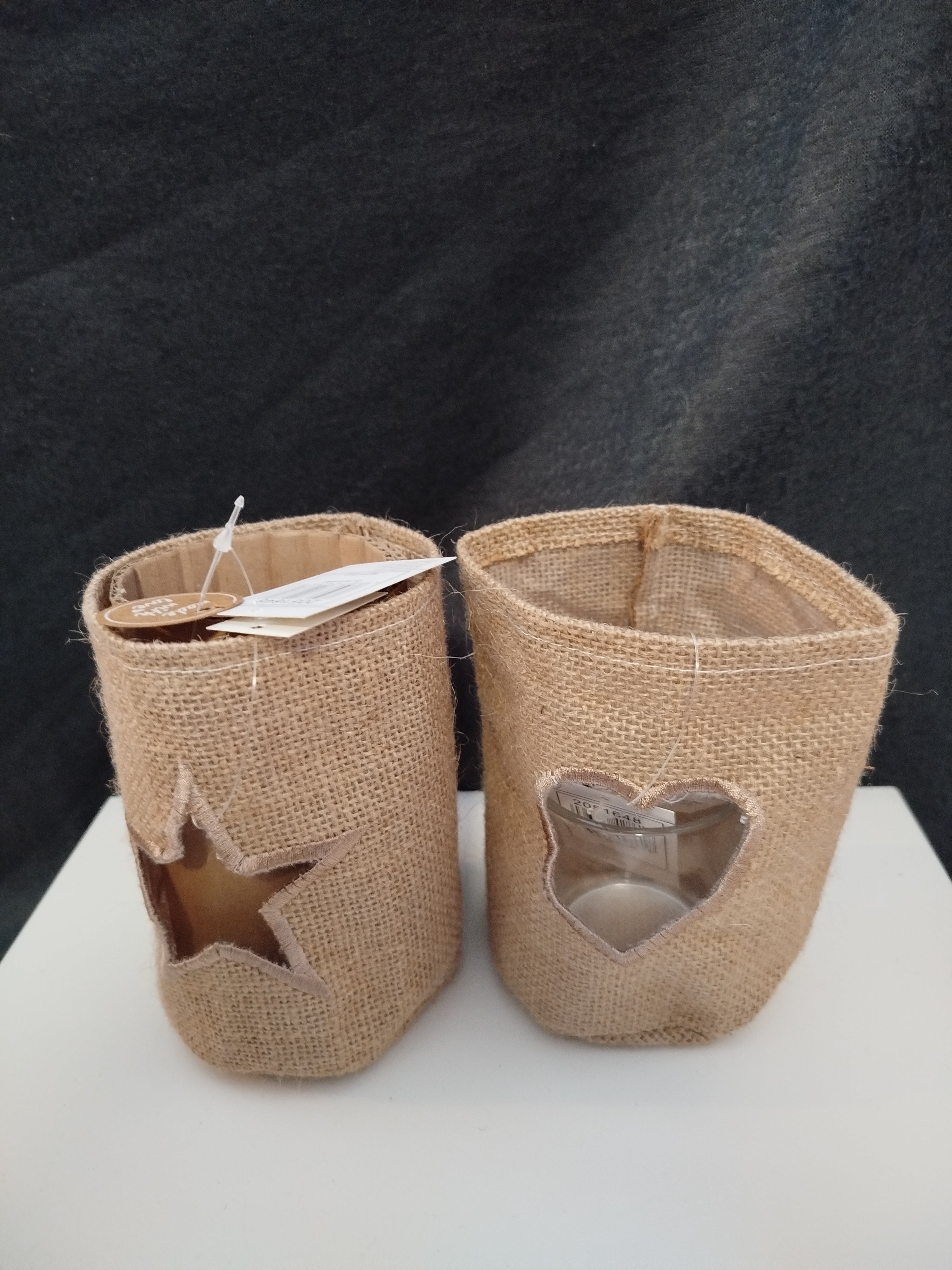 Windlicht Glas im Jutebeutel von Boltze home