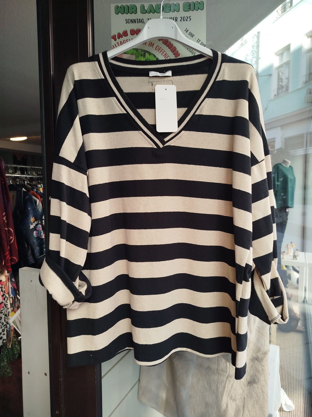 Sweatshirt gestreift onesize