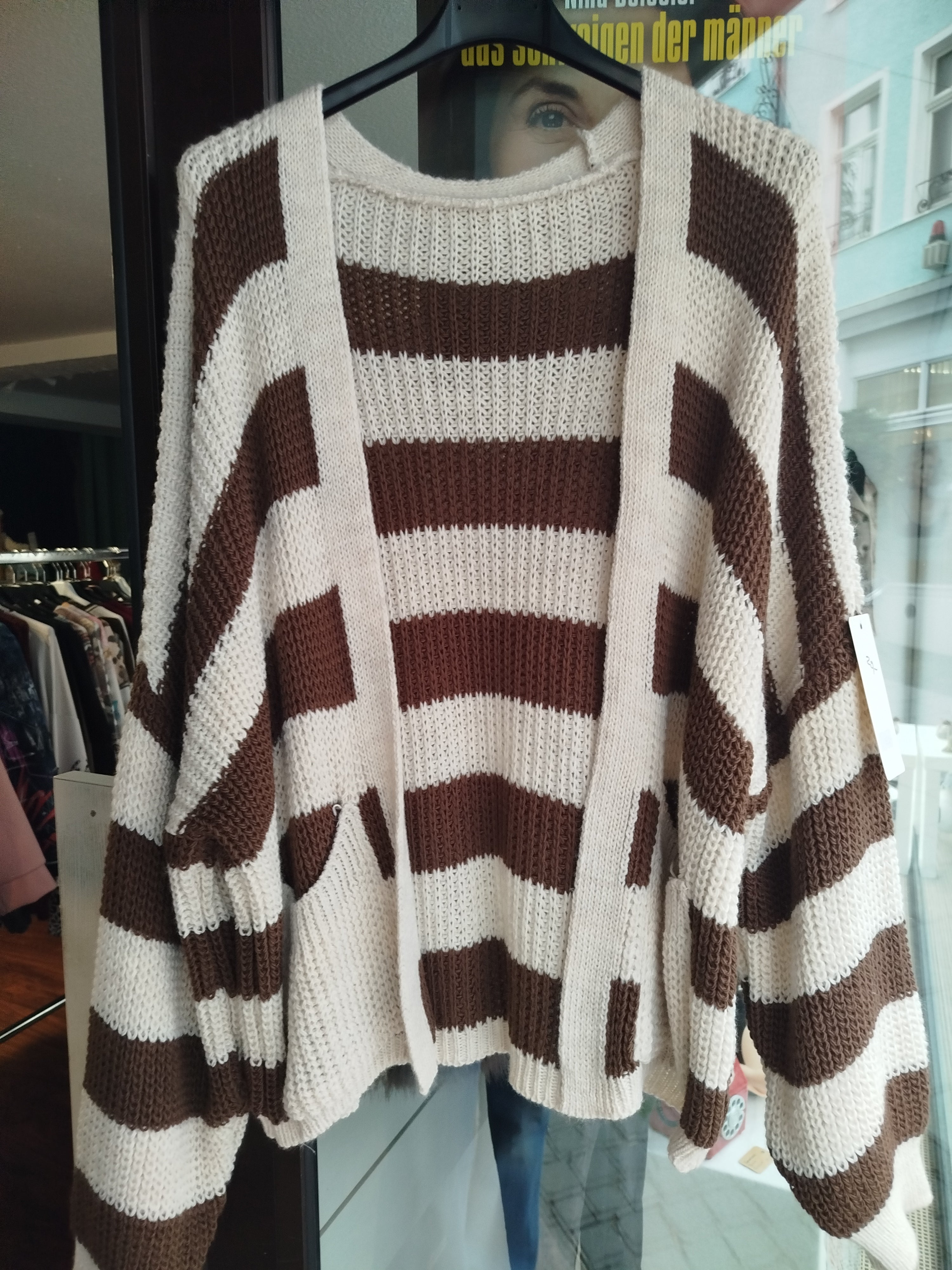 Strickjacke gestreift onesize