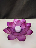 Windlicht Lotusblüte violett
