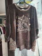 Sweatshirt Nicki mit Leopardenmuster onesize