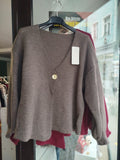 Strickjacke Taupe Gr. M