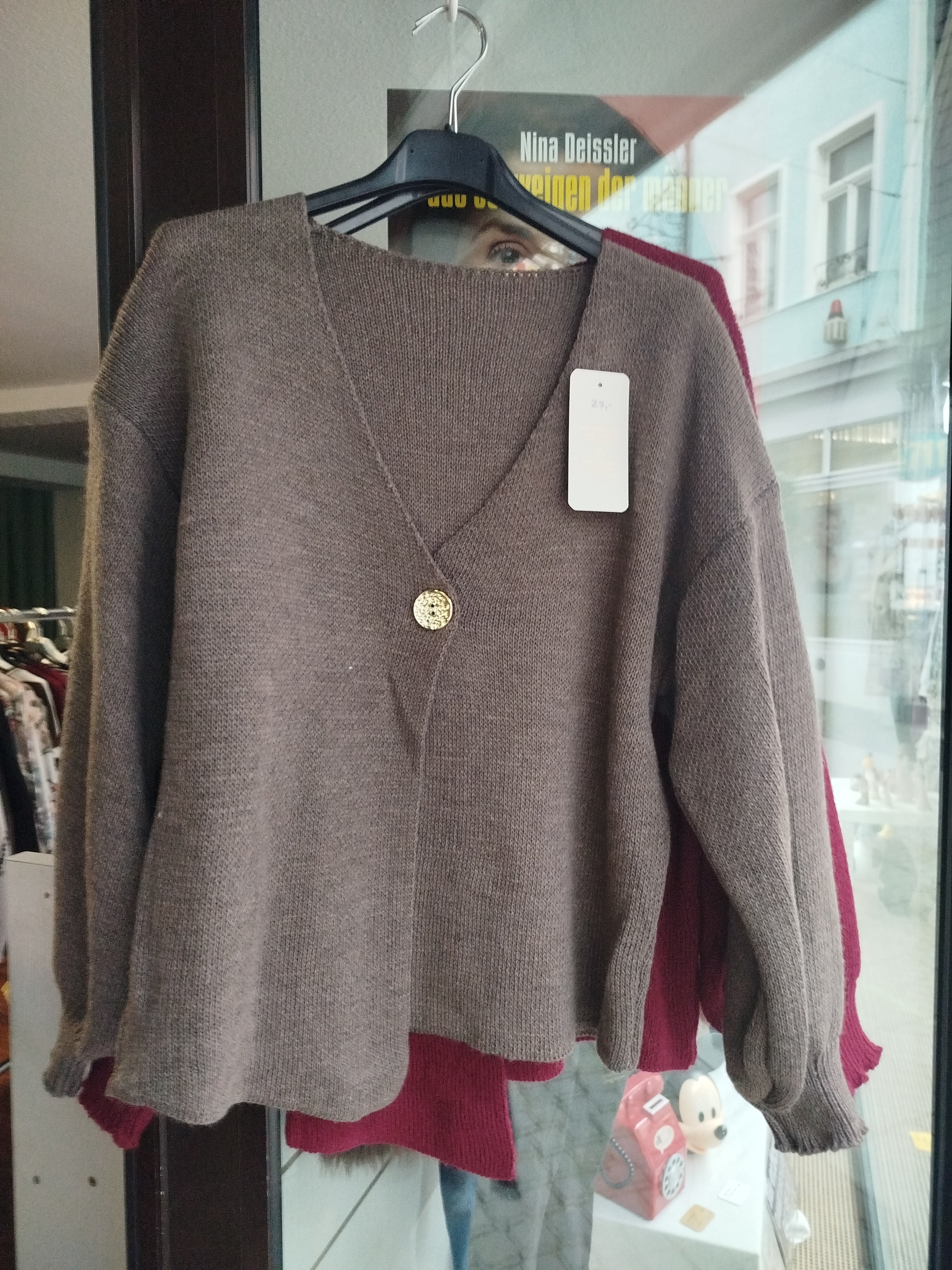 Strickjacke Taupe Gr. M
