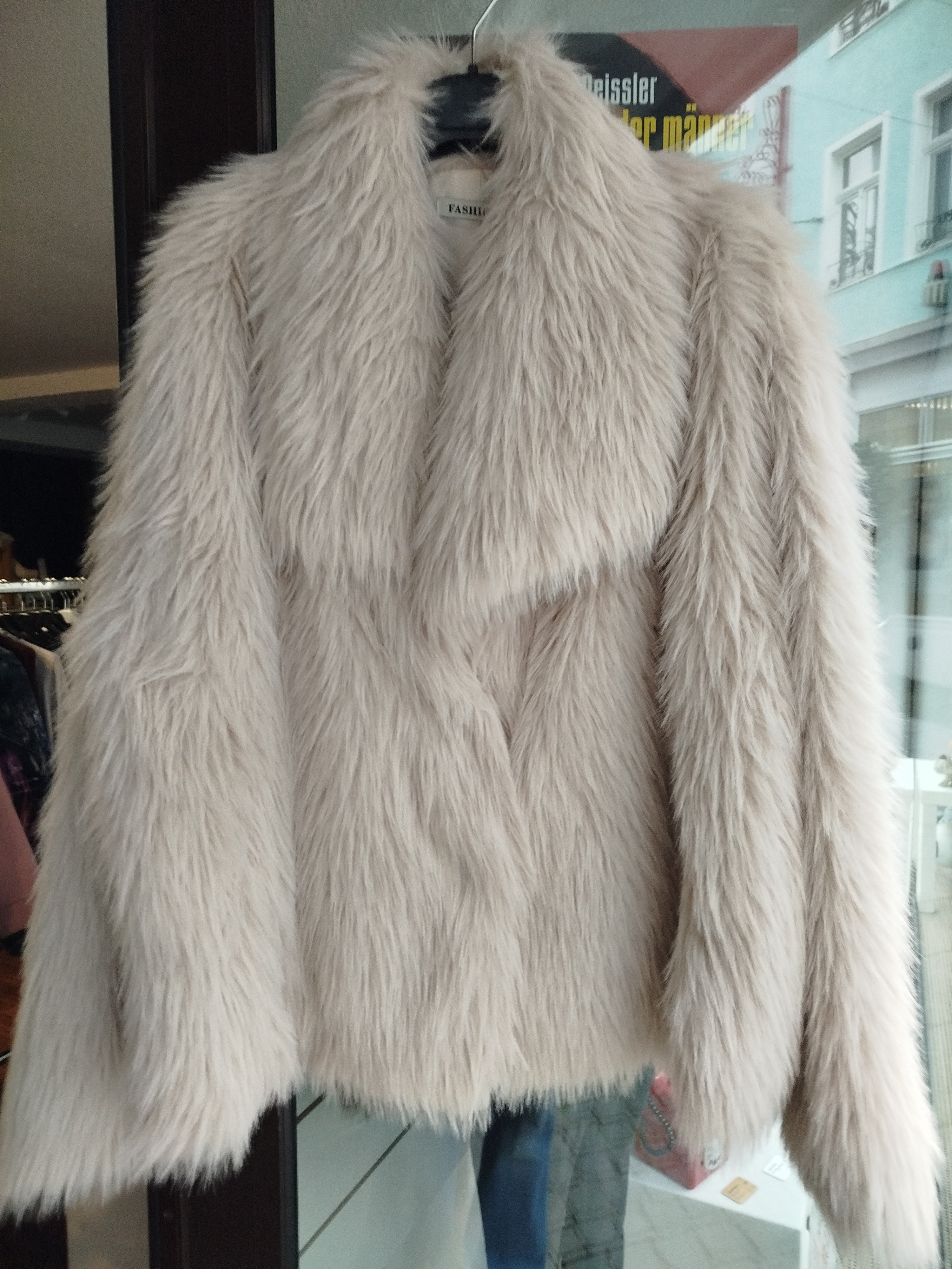 Faux Pelz Fell Jacke lange Form onesize