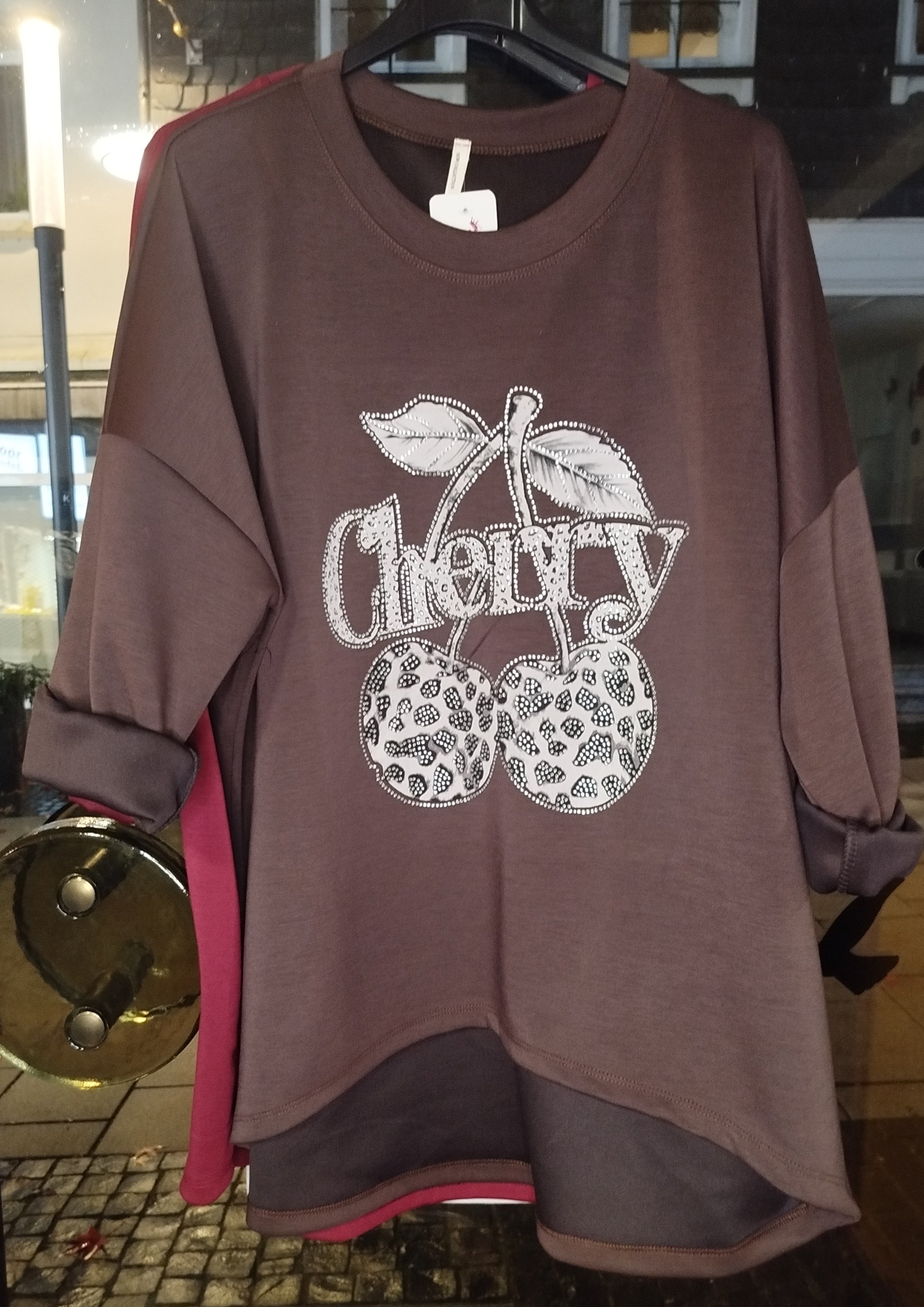 Oversized Pullover Cherry onesize (38-44)