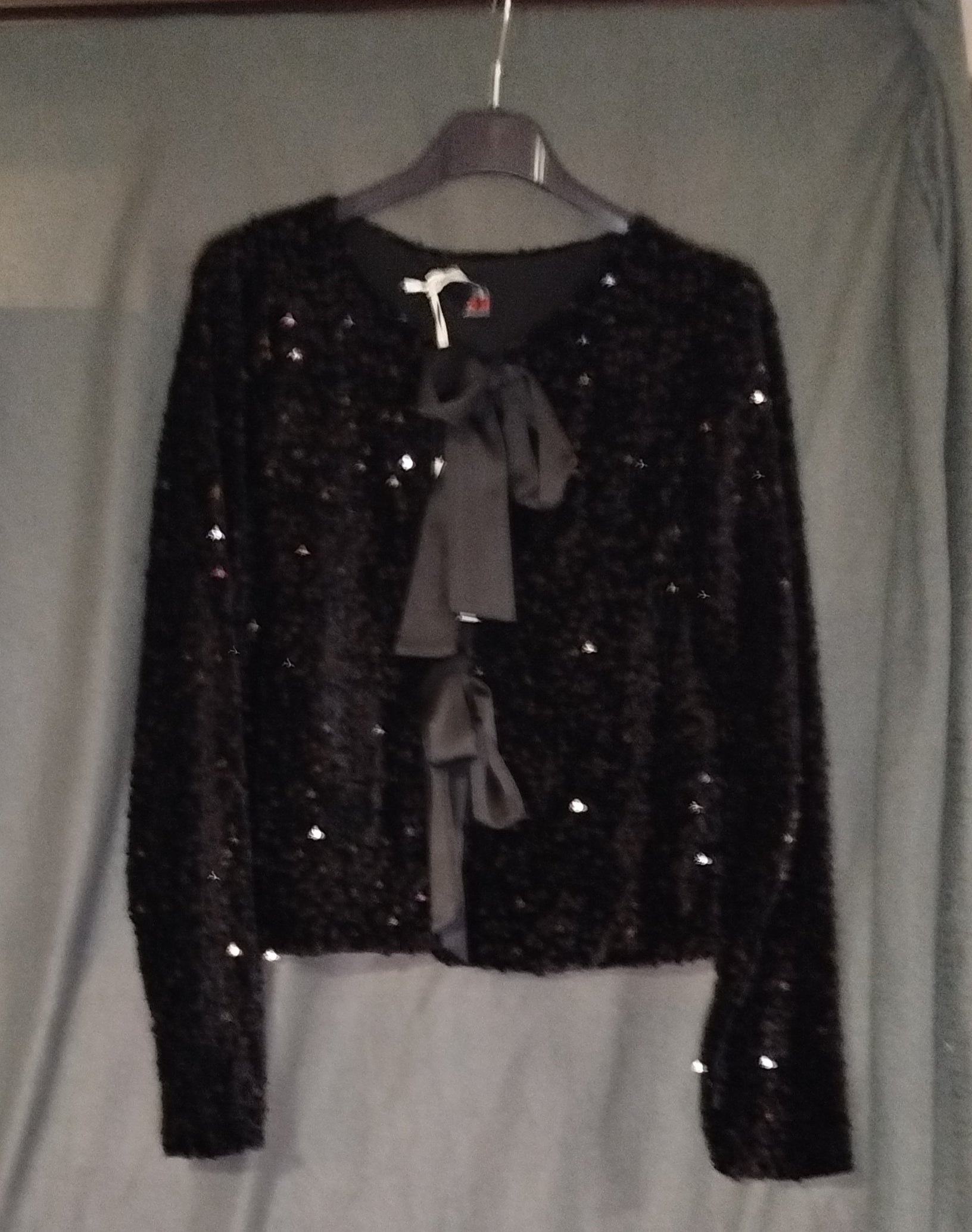 Oberteil Jacke zum binden mit Glitzer und Pailletten onesize (36-40)