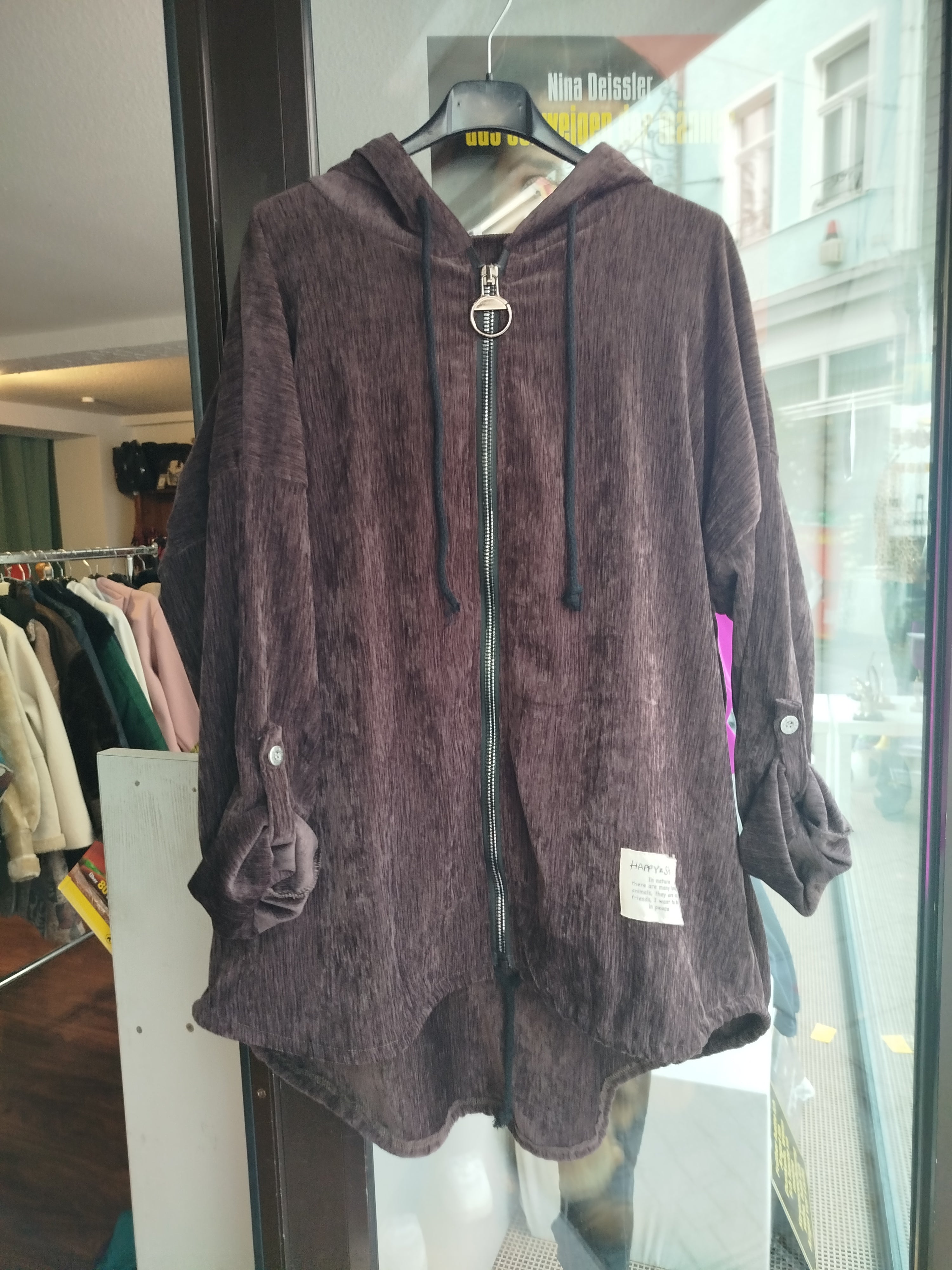 Sweatjacke Nicki onesize (36-44) schokobraun